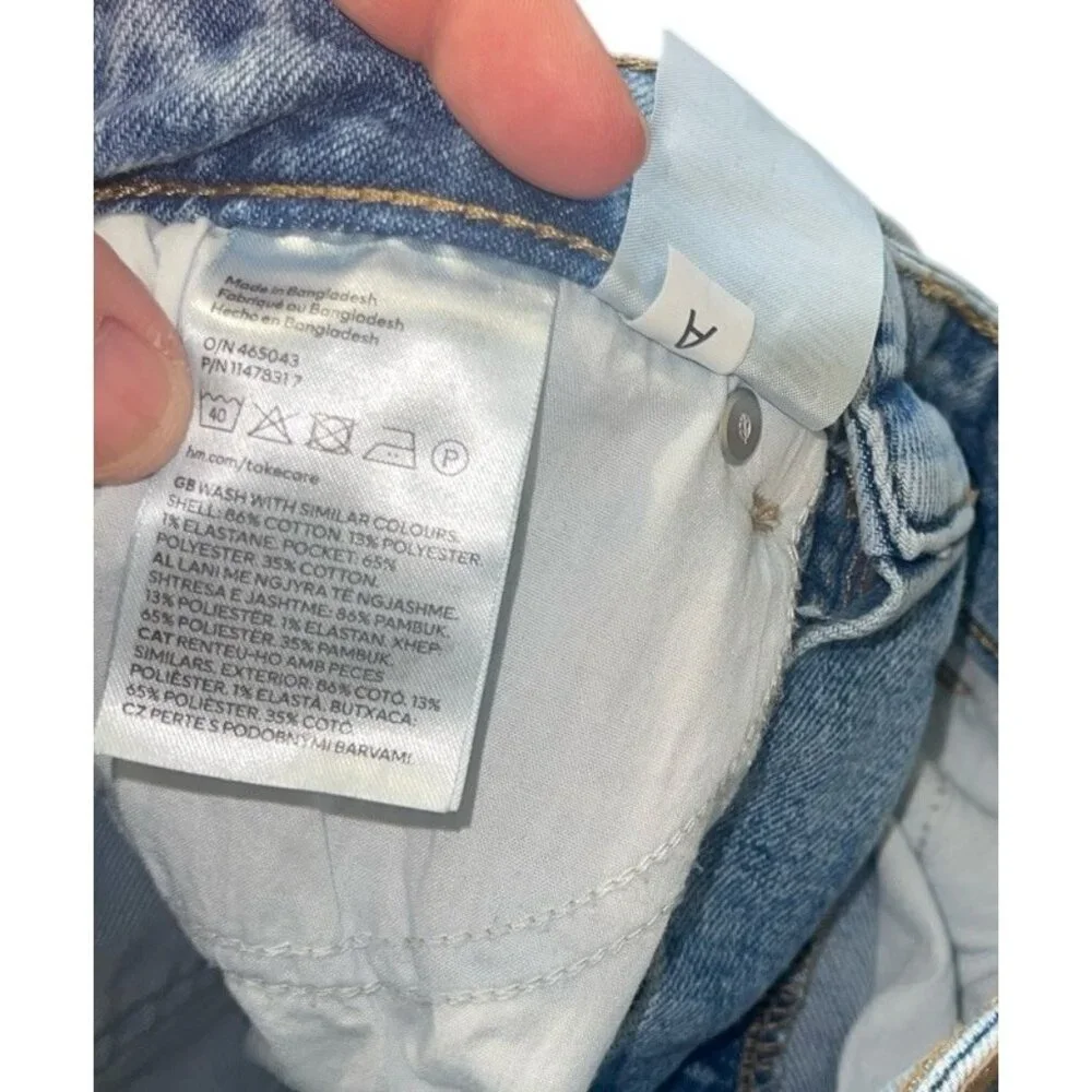 H&M Women's Size 2 Denim Jean Cut-Off Shorts - Picture 12 of 12